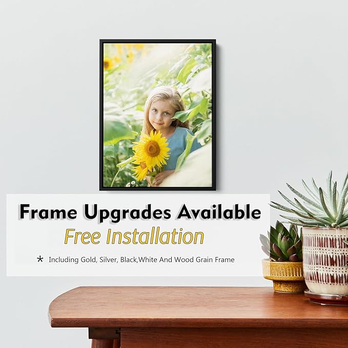 GMissT Canvas Prints With Your Photos - Personalized Pictures On Canvas Custom Poster for Home Decor - Floating Frames & Gift Wrapping Available