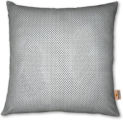 Star Sparkling Suede Leather Pillow Cover, Square Soft Silver Metallic Throw Pillow Covers, Pillow Cases for Home Décor, Sofa, Couch Chair, Car (20x20 Inches, Sparkling White Pack of 1)