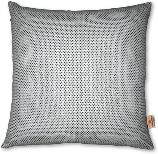 Star Sparkling Suede Leather Pillow Cover, Square Soft Silver Metallic Throw Pillow Covers, Pillow Cases for Home Décor, Sofa, Couch Chair, Car (18x18 Inches, Sparkling White Pack of 1)