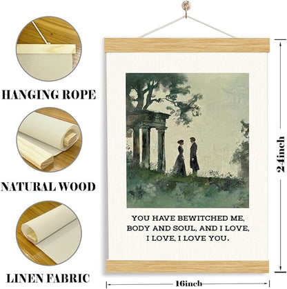 YGSDZY Romantic Canvas Poster, You Have Bewitched Me Poster, Love Posters, Home Decor, Couple Bedroom Decors, Movie Decor Art, Elizabeth Bennett Mr Darcy Quote Posters 11.8 * 15.7