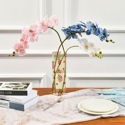 ALAZA Plant Strawberry Tile Abstract Pattern Flower Vases for Home Decor Kitchen Bedroom Living Room Bathroom Office Table Decorations