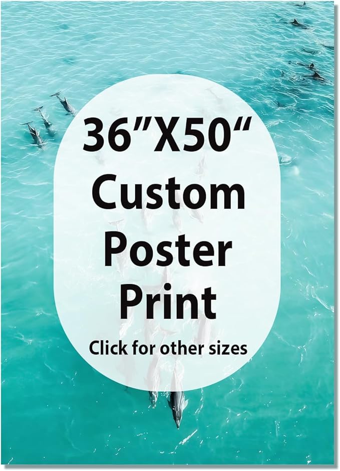 JIMUJIA Custom Canvas Art Print 36"x50" - Unframed Artwork, Personalized Wall Decor, Customizable Photo, Custom Portrait, Office, Living Room, Bedroom Wall Art(36×50in,Unframe)