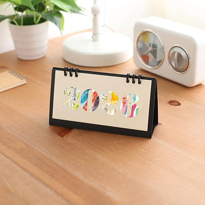 2026 Mini Desk Calendar Flip Monthly Memo Notes Calendar 6.9" x 3.7" - Black(Oct. 2025 to Dec. 2026)