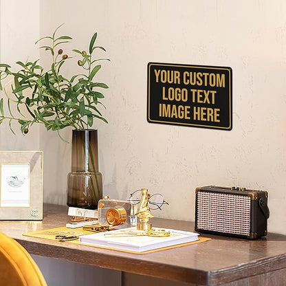 Tmqytuox Custom Signs, Custom Sign Metal Signs Customized Signs - Personalized Signs Make Your Own Sign With Text Photo Logo For Office Business Workplace Home Bar Indoor Outdoor Use 6""x8""