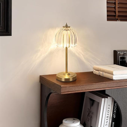 Tulip Lamp Shades Replacement, 5" Dia. * 4.25" H，0.394” Top Hole Clear Glass Sconce Shade Heavy and Thick for Table Lamp, 2 Pack
