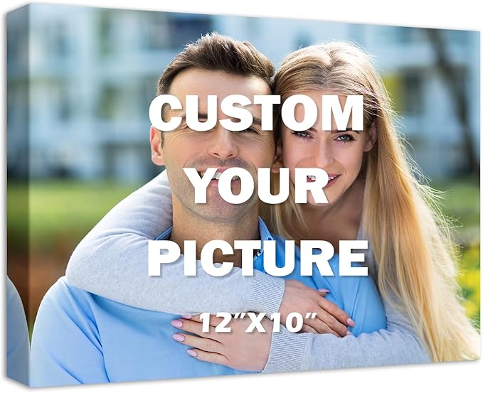 YYYYHPP Canvas Prints with Your Photos, Personalized Photo to Canvas Wall Art,Canvas Printing for Wedding, Family, Baby, Pets, Home Office Decor, Wrapped Frame 12"x10"