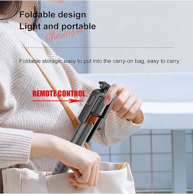 Auto Face Tracking Phone Holder, 360° Rotation Phone Tripod with Wireless Remote and Phone Holder, Selfie Stick Tripod for iPhone、Android Phone, Applied to YouTube, Vlog/TIK Tok