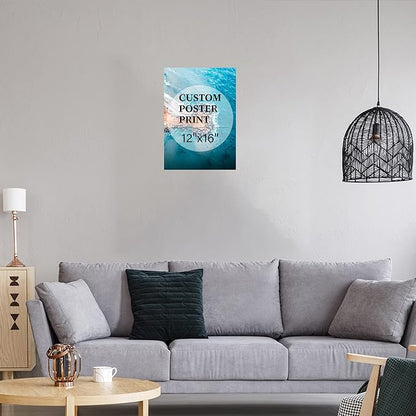 jenesaisquoi Custom Canvas Art Print 12" x 16", Upload Your Photo Image Custom Personalized Photo to Poster Printing Home Decor Wall Art Prints (Unframed)