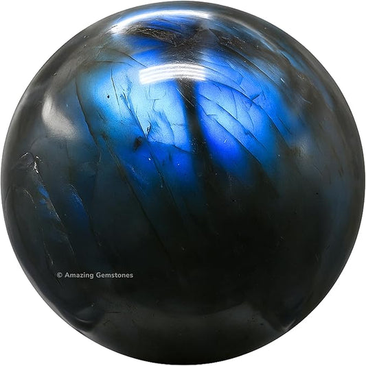Amazing Gemstone Labradorite Crystal Ball with Stand - 1.5 Inches Crystal Sphere Meditation Balls for Witchcraft and Decorative Balls