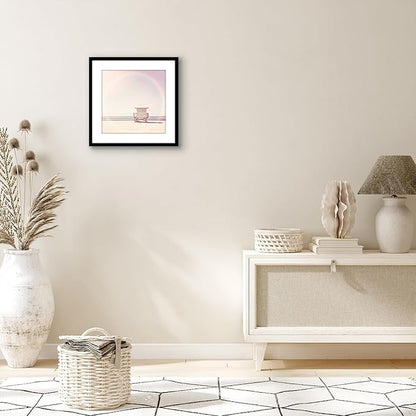 Americanflat 13x13 Picture Frame with Polished Plexiglass - Use as 10x10 Frame with Mat or Display 13x13 Photo Without Mat - Streamline Collection - Thin Border Square Frames for Wall Display - Black