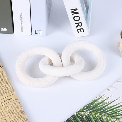 Ochine Pine Wood Chain Decor - Modern Farmhouse Boho Bead Garland for Living Room & Bedroom