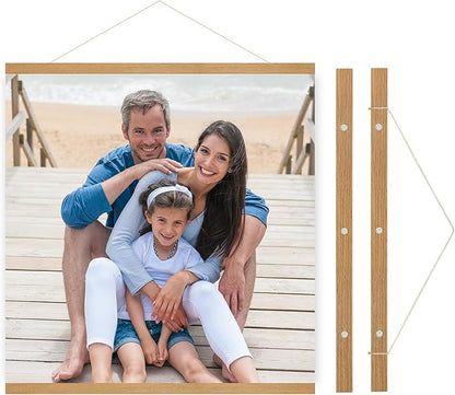 SZDHHH Custom Photo Prints with Magnetic Hanger Frame Canvas Poster Prints With Your Photos Personalized Hanging Poster Pictures Wall Art Decor Framed for Home Decor Gifts Keepsakes (20" Lx20 W)