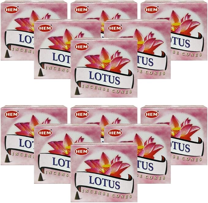 Lotus Incense Cones and Cone Incense Burner Bundle Insence Insense Hem Incense