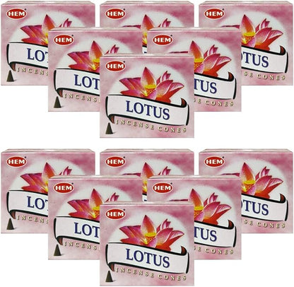 Lotus Incense Cones and Cone Incense Burner Bundle Insence Insense Hem Incense