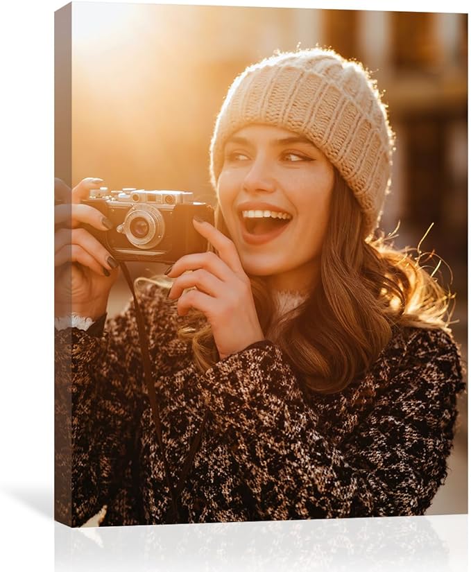 GMissT Canvas Prints With Your Photos - Personalized Pictures On Canvas Custom Poster for Home Decor - Floating Frames & Gift Wrapping Available