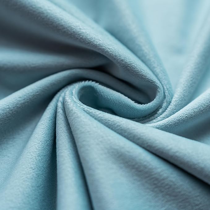 NiNi ALL Decorative Throw Pillow Covers Pack of 2, Velvet Throw Pillow Cases for Couch Pillows Cover Bedroom Living Room Outdoor Pillow Covers 22x22 Inch Baby Blue