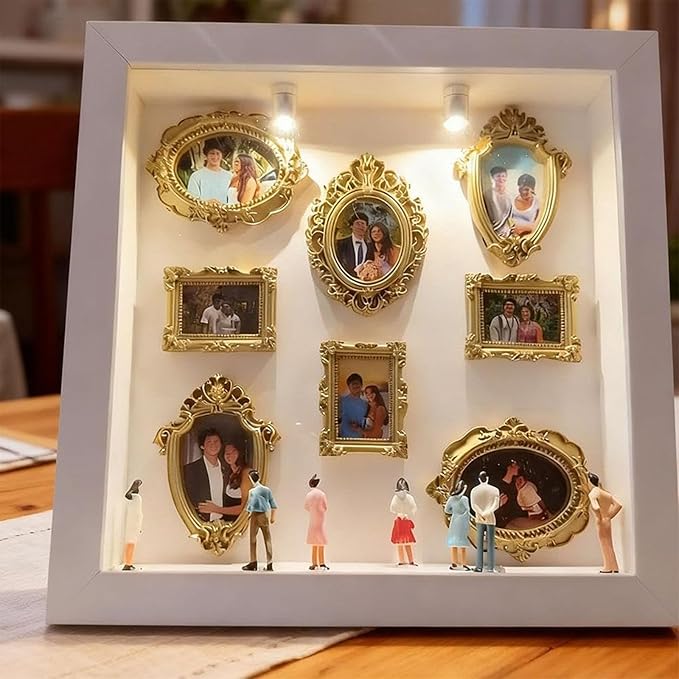 DIY Mini Museum Silhouette Box Unique Memory Keepsake for Home Decor 2026 New Mini Museum Display (Natural)