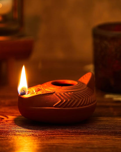 Pinkunn 20 Sets Clay Oil Lamp Herodian Olive Oil Lamp for Indoor Use Terracotta Biblical Lamps Ancient Antique Replica for Israel Judaica/Christian Hanukkah Gift Worship Prayer Religious Artifact
