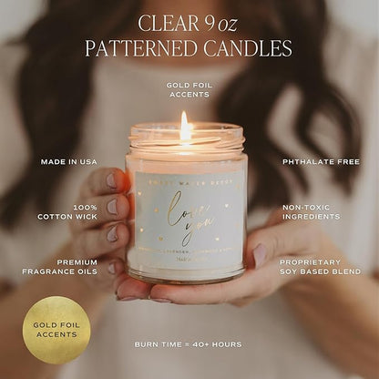 Sweet Water Decor Mango and Coconut Patterned Candle – Soy Candles with Pineapple, Mango, Orange, Peach – 40 Hour Burn – 9oz Clear Glass Jar – Ideal for Valentines Presents or Any Special Occasion