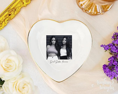 UrbanNEST Personalized Friendship Jewelry Dish, Sister Jewelry Dish, Custom Besties Gifts, Bff Gifts, Friendship Gift, Best Friend Gift for Women, Customized Jewelrys Plate, Birthday, Christmas 1