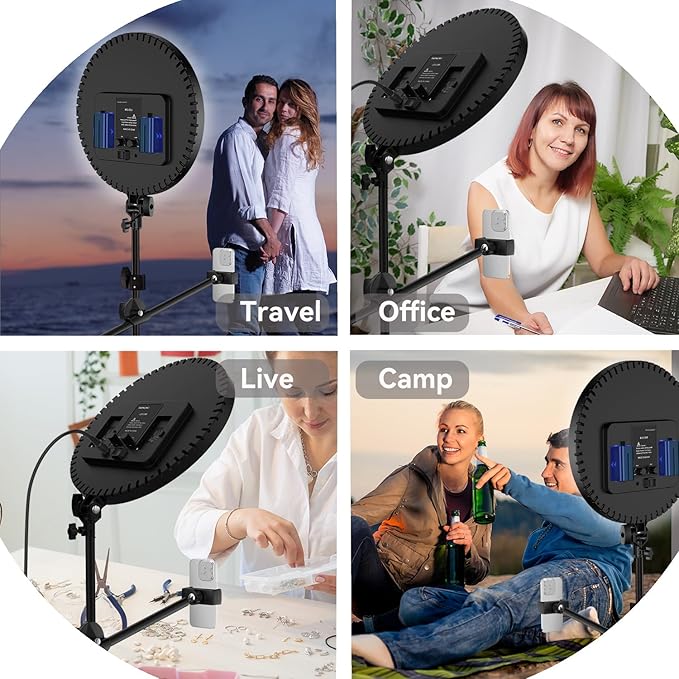 Large Ring Light with 72" Tripod Stand, (Pink, 13)