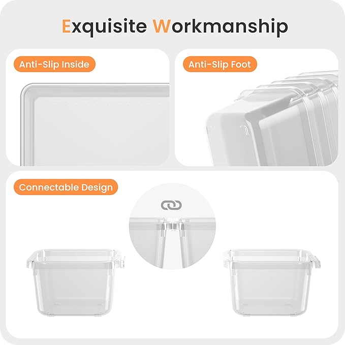 A-LuGei 【Military Grade Drawer Organizer, 【𝟱𝗦𝗶𝘇𝗲】 Makeup organizer, 【Holds 177 Items】 Bathroom Organizers and Storage, Organization and Storage, Desk Drawer Organizer for Bathroom Vanity