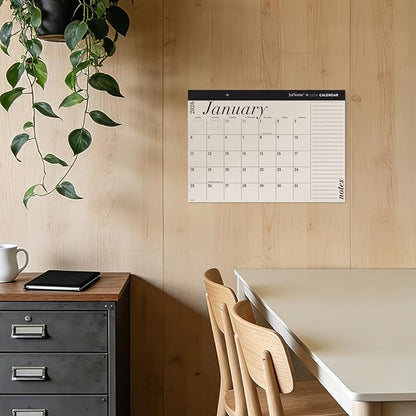 Jotsome Desk Calendar 2026-2027, 18-Month Calendar 17"x12" from January 2026 to June 2027, Desktop Calendar with Large Day Block, for Home, Office, Minimalist