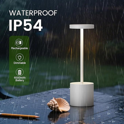 SAKRINGT 2 Pack Cordless Table Lamp Rechargeable,5000mAh Battery Operated Portable LED Table Light,Dimming Desk Lamp for Patio/Restaurant/Outdoor