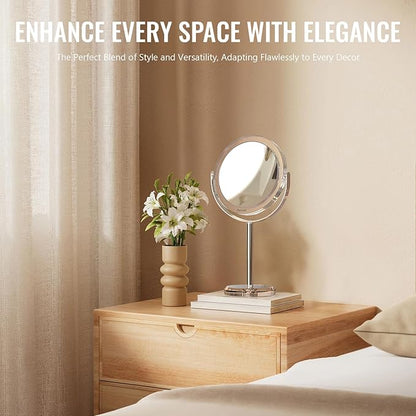 Auxmir 20X Magnifying Makeup Mirror, Double Sided 1X/20X Magnifying Mirror, Tabletop Magnified Vanity Mirror with Magnification, 360° Rotation, Stand for Dressing Table, Bathroom, Bedroom