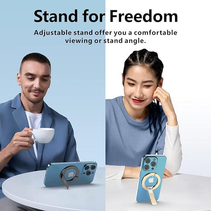ZXM Magnetic Phone Kickstand for Magsafe, Phone Kickstand Attachment, X1 Magsafe Stand for iPhone 17 16 15 14 Air Pro Max Plus&Huawei,Samsung