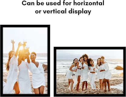 Americanflat 18x27 Poster Frame with Polished Plexiglass - Black Picture Frame - Wide Photo Frames Made of Engineered Wood for Vertical or Horizontal Wall Display - Epic Collection - Black