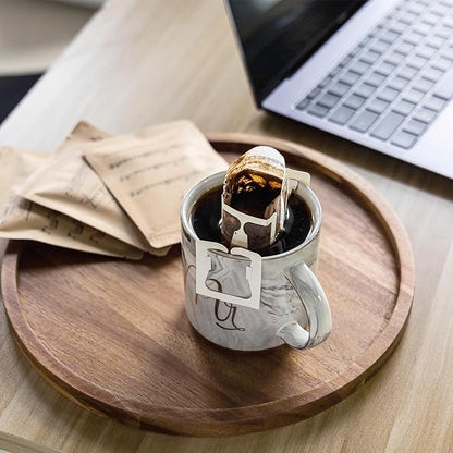 11.5 Inches Candle Holder Tray Home Decor, Round Wood Tray for Coffee Table, Small Wooden Serving Decorative Trays for Home