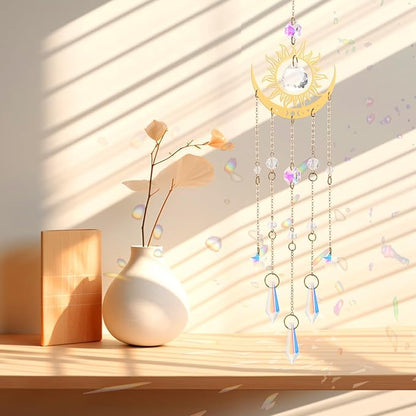 Crystal Suncatcher, Suncatchers for Windows Hanging Indoor Outdoor Prism Rainbow Maker Home Garden Decor for Thanks Giving Valentines's and Mother's Day