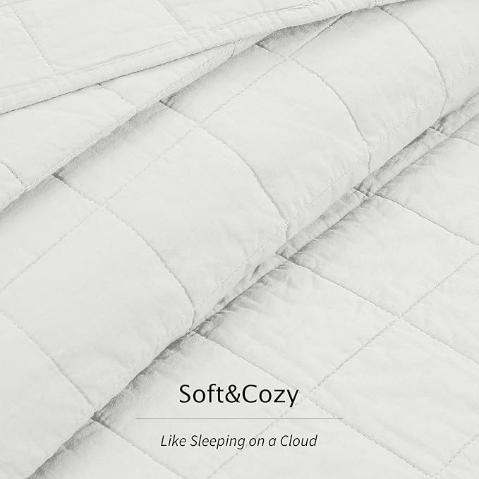 100% Cotton Quilt Sets Cal King Size - Soft Lightweight Quilt Bedding Set for Bedroom Decor-Bedspread in Geometric Pattern with 2 Pillow Shams for All Season, 110x120 inches