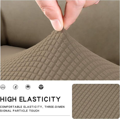Easy-Going Stretch Cushion Cover Sofa Cushion Furniture Protector Sofa Seat Sofa slipcover Sofa Cover Soft Flexibility with Elastic Bottom(Oversized Sofa Cushion,Natural)