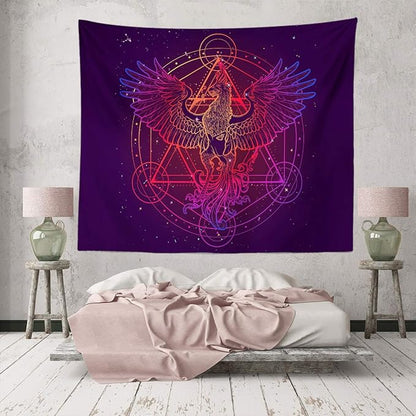 Phoenix Magic Array Alchemy Constellation Wall Hangings - Large Tapestry for Bedroom, Living Room, Dorm, Man Cave (80x60 Inch)