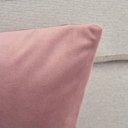 Set of 2 Comfortable Throw Pillow Cover for Bedding, Decorative Accent Cushion Sham Case for Couch Sofa, Soft Solid Velvet with Zipper Hidden - 16"x16", Mauve Pink