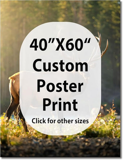JIMUJIA Custom Canvas Art Print 40"x60" - Unframed Artwork, Personalized Wall Decor, Customizable Photo, Custom Portrait, Office, Living Room, Bedroom Wall Art(40×60in,Unframe)