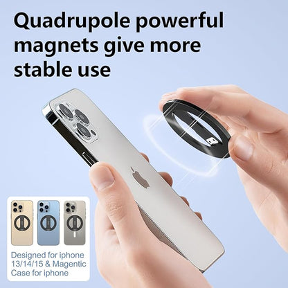 ZXM Magnetic Phone Kickstand for Magsafe, Phone Kickstand Attachment, X1 Magsafe Stand for iPhone 17 16 15 14 Air Pro Max Plus&Huawei,Samsung