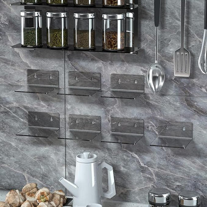 Acrylic Wall Shelves for Storage,Floating Shelf,Clear Display Shelves,Ledges for Pop Figures Plant Organizer for Toy Games Spices Perfumes Picture Photo for Bedroom Decor Living Room