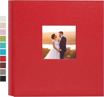 potricher Photo Album 4x6 1000 Photos Leather Cover Large Capacity Picture Albums with 1000 Horizontal and Vertical Pockets for Family Wedding Anniversary and Baby (Red)