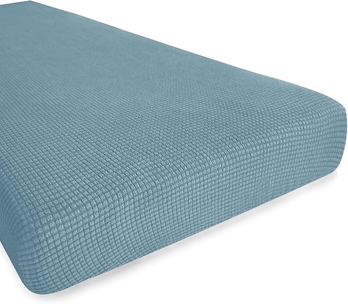 Hokway Couch Cushion Covers Stretch Cushion Covers Sofa Seat Cushion Slipcover Cushion Protector(SmokyBlue, Medium)
