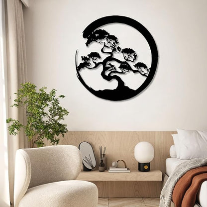 Yemwot Metal Tree of Life Wall Decor, Circle of Life Metal Tree Wall Art, Branch Art, Spiritual Decor, Modern Sculpture Decoration, Living Room Bedroom Decoration (Gold-Tree 3, 33"x 35"| 83x90cm)