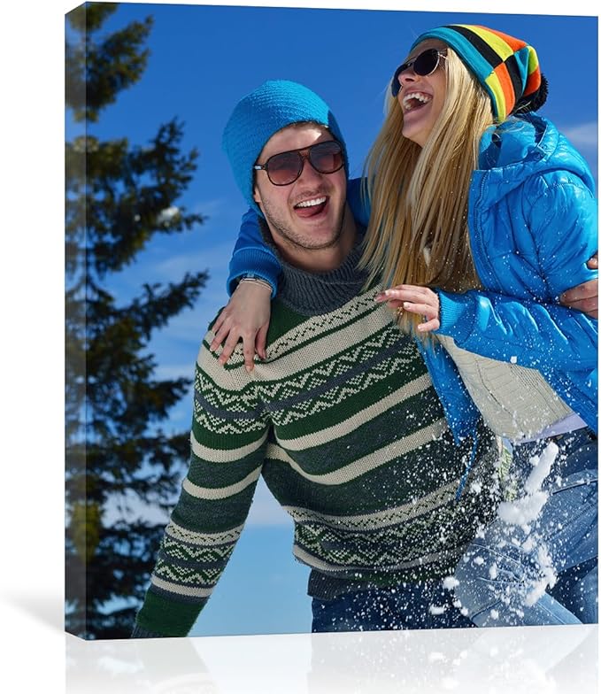 GMissT Canvas Prints With Your Photos - Personalized Pictures On Canvas Custom Poster for Home Decor - Floating Frames & Poster with Magnetic Hanger Available