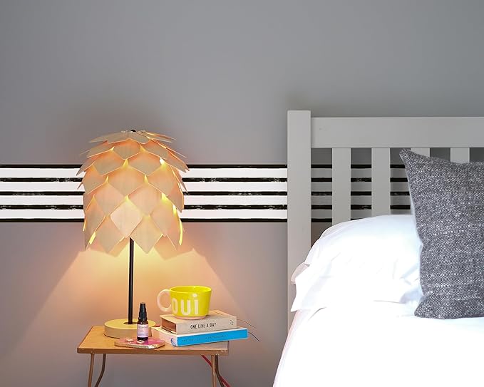 FLFK Wallpaper Border - Black and White Striped Wall Borders Decal Peel and Stick Trim 8" x 240"