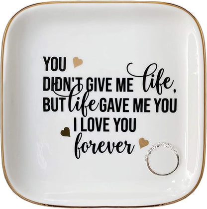 Scwhousi Ring Dish Jewelry Tray for Friend Mom Sister Maid of Honor,Birthday Mother's Day Christmas Gifts