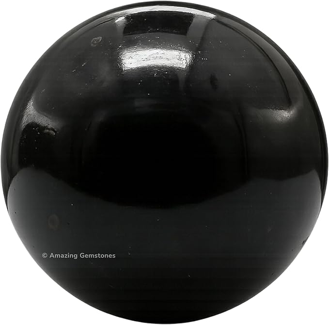 Amazing Gemstone Black Tourmaline Crystal Ball with Stand - 1.5" Inches Crystal Sphere Meditation Balls for Witchcraft and Decorative Balls