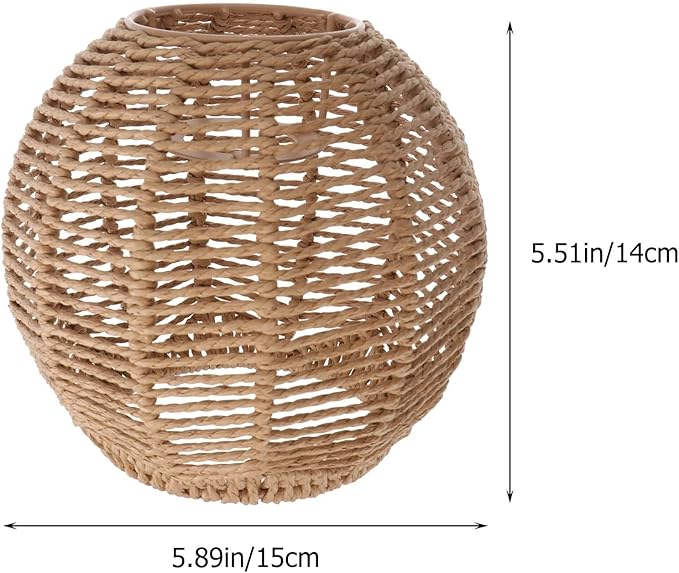 Lampshade for Cover Table Lamp Rattan Lamp Pendant Light Vintage Hanging Lighter Cafe Restaurant Home Decor Retro Lampshade