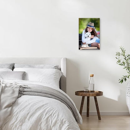 YYYYHPP Canvas Prints with Your Photos, Personalized Photo to Canvas Wall Art,Canvas Printing for Wedding, Family, Baby, Pets, Home Office Decor, Wrapped Frame 12"x18"