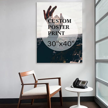 jenesaisquoi Custom Canvas Art Print 30" x 40", Upload Your Photo Image Custom Personalized Photo to Poster Printing Home Decor Wall Art Prints (Unframed)